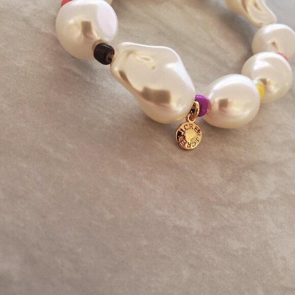 🌈 J.Crew Pearl Beads Beaded Colorful Stretch Bracelet 🌈 - Picture 2 of 11